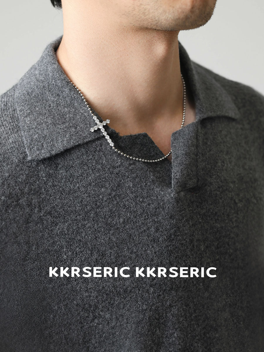 Silk-Core V-Neck Sweater in Cashmere