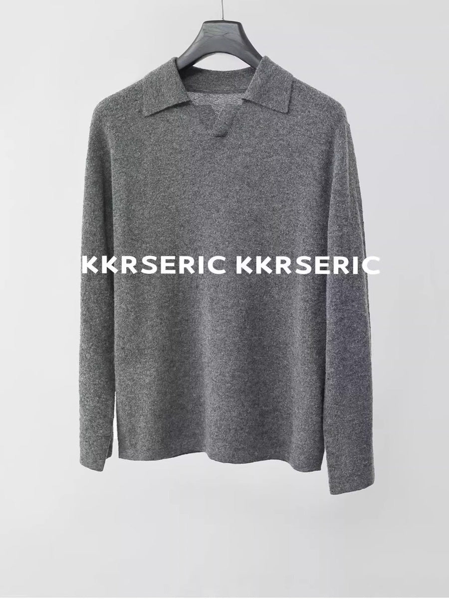 Silk-Core V-Neck Sweater in Cashmere