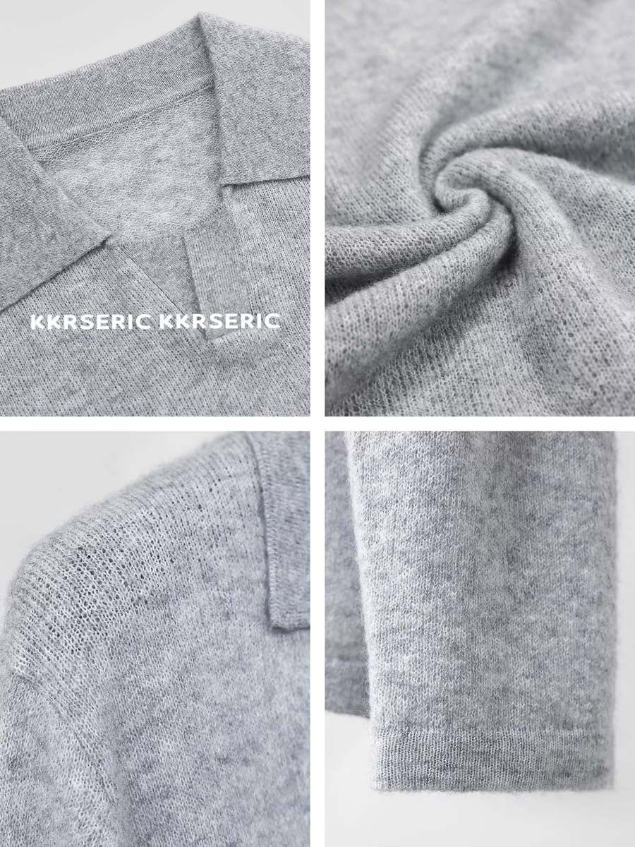 Silk-Core V-Neck Sweater in Cashmere