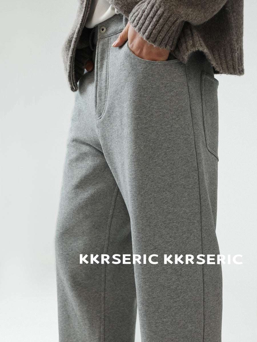 Denim-Cut Sweatpants in Cotton